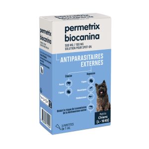 Permetrix Biocanina 500Mg/100Mg Sol Pr S-O Petit Cn 4Kg A 10Kg Pipette 1 Ml 3