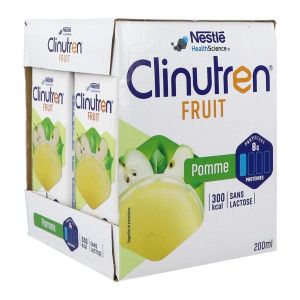 CLINUTREN FRUIT POMME BOISSON BRIQUETTE 200 ML 4