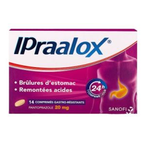 IPRAALOX COMPRIME GASTRORESISTANT 20 MG BOITE DE 14