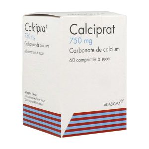 CALCIPRAT Comprimé à sucer 750 mg, boîte 60