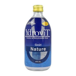 YDROVIT SOLUTION DE REHYDRATATION ORALE Denrée alimentaire destinée à des fins médicales spéciales, goût nature, fl 450 ml