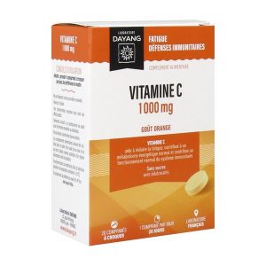 DAYANG COMPRIME VITAMINE C 1000 MG Comprimé à croquer, complément alimentaire à base de vitamine C, bt 20