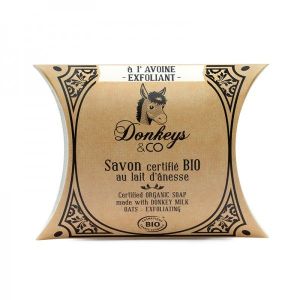 Donkeys & Co - Savon au lait d'anesse Exfoliant, Avoine BIO - pain 100 g