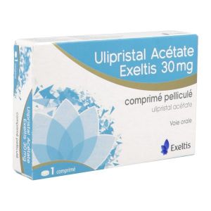 ULIPRISTAL ACETATE EXELTIS Comprimé pelliculé 30 mg, boîte 1