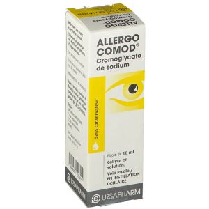 Allergocomod (Cromoglycate De Sodium) Collyre En Solution 10 Ml En Flacon De 15 Ml Avec Pompe Airless