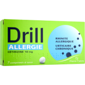 Drill Allergie Cetirizine 10 Mg Comprime A Sucer B/7