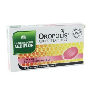 Mediflor Oropolis Propolis Goût Fruits Rouges Pastilles X20