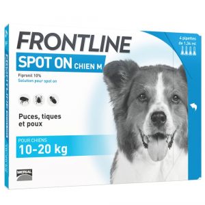 Frontline Spot-On Chien M 10-20 Kg 4 Pipettes De 1.34Ml
