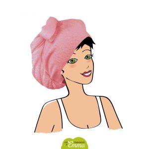 Les Tendances d'Emma Serviette à cheveux bambou rose