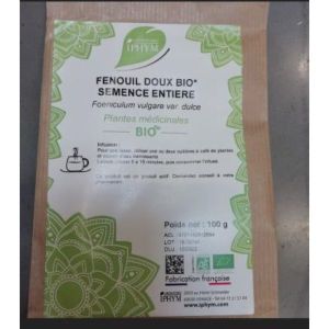 FENOUIL DOUX BIO SEMENCE ENTIERE IPHYM Fenouil doux bio, semence entière, vrac, sac 100 g