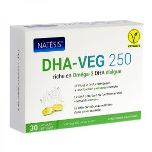 Natesis DHA-VEG 250 (250 mg de DHA d'algue) - 30 capsules