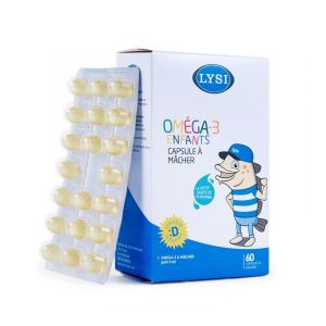 Oméga 3 Enfants capsule à mâcher goût fruits - 60 capsules