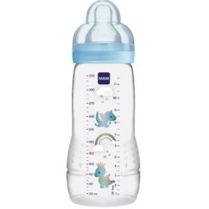 Mam Biberon 2Eme Age 330Ml Cercle Bleu Tetine Debit X 1