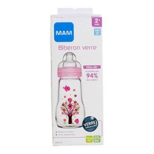 Mam Biberon 1Er Age Verre Tetine Debit 2 260 Ml Rose 1