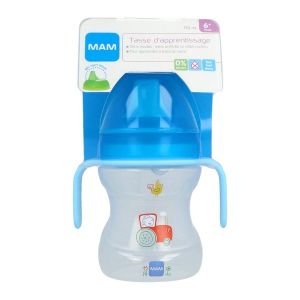 MAM TASSE D'APPRENTISSAGE Tasse d'apprentissage à bec souple, avec anse, 190 ml, unité
