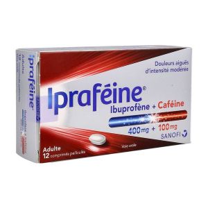 IPRAFEINE 400 mg/100 mg comprimé pelliculé B/12