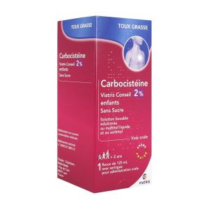 Carbocisteine Viatris Conseil 2 % Enfants Sans Sucre Solution Buvable Edulcoree Au Maltitol Liquide Et Au Sorbitol B/125