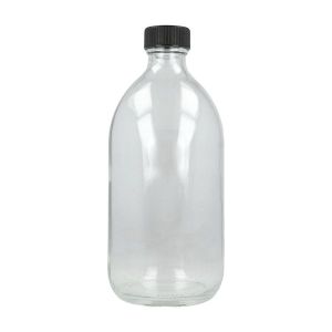 FLACONS GRAVIS Flacon rond en verre blanc, 1 l, 8 flacons