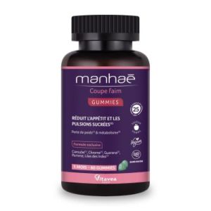 MANHAE COUPE FAIM Gummies, complément alimentaire à base d'extraits de plantes et de chrome, bt 60