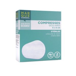 MARQUE CONSEIL COMPRESSES OCULAIRES Compresse ophtalmique ovale, bt 10