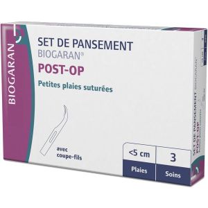 Biogaran Conseil Set De Pansements Post Op Petites Plaies Suturees Soin Boite De 3 8*10 Cm 3