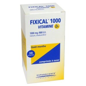 Fixical Vitamine D3 1 000 Mg/800 Ui (Calcium Cholecalciferol) Comprimes A Sucer B/30