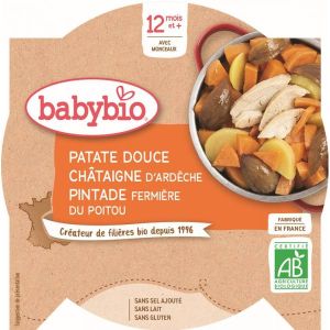 Babybio Patate douce Chataîgne d'Ardèche pintade fermière du Poitou - 230 g