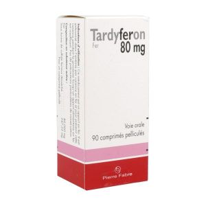 TARDYFERON Comprimé pelliculé 80 mg, boîte 90