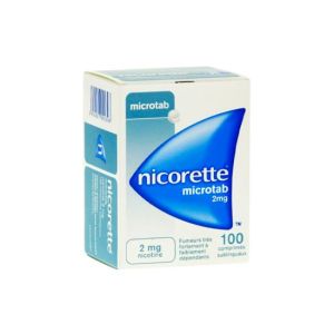 Nicorette Microtab 2 Mg (Nicotine) Comprimes Sublinguaux Avec Etui B/100