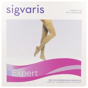 Sigvaris Expert Bas Autofixant Femme Noir Small Normal 1