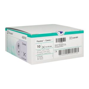 FLEXIMA ROLL'UP CONVEXE Poche vidable, système 1 pièce, protecteur cutané convexe, transparente, (ref. 42818FR), bt 10