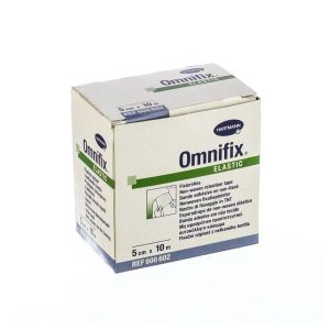 OMNIFIX ELASTIC Bande adhésive multiextensible en non tissé, 10 m x 5 cm, rouleau (ref. 900602), unité