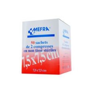Mefra Non Tissee Sterile 7,5Cm*7,5Cm Ref:2400 (50 Sach De 2 Compresses 50