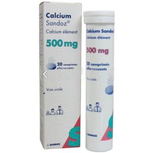 Calcium Sandoz 500 Mg Comprimes Effervescents B/20