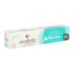 ARGILETZ DENTIFRICE BIO Dentifrice à l'huile essentielle de menthe, tube 75 ml