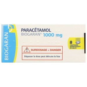 PARACETAMOL BIOGARAN Comprimé effervescent sécable 1000 mg, boîte 1 tube 8
