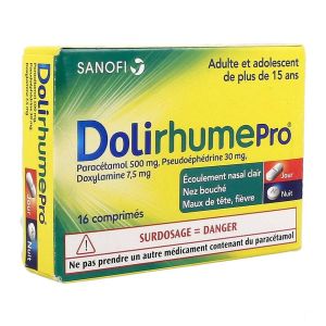 Dolirhumepro Paracetamol Pseudoephedrine Et Doxylamine Comprime B/16