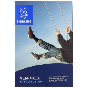 Thuasne Venoflex City Chaussettes Classe 3 Pied Ferme Noir Taille 3 Normal 2