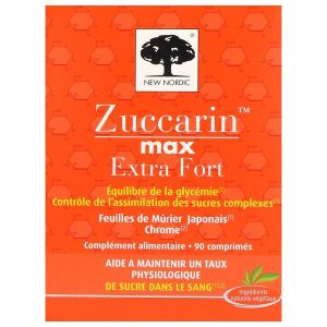 Zuccarin Murier Extra Fort- Control Du Taux De Sucre Dans Le Sang Comprime 90