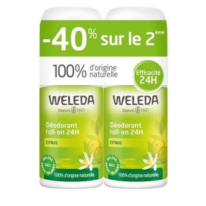 Weleda Duo Déodorant roll-on 24H Citrus - 2 x 50 ml