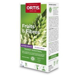 Ortis Fruits & fibres action douce - 12 sticks de 10 g