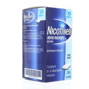 Nicotinell Menthe Fraicheur 2 Mg Sans Sucre (Nicotine) Gomme A Macher Medicamenteuse Gommes A Macher Sous Plaquettes Thermoformees (Pvc/Pvdc/Aluminium