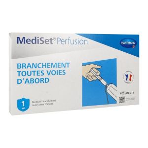 MEDISET PERFUSION SET BRANCHEMENT TOUTES VOIES D'ABORD Set de branchement sur voie IV périphérique ou centrale, unité