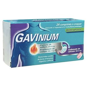 Gavinium Menthe Sans Sucre Comprime A Croquer Edulcore A L'Aspartam Et A L'Acesulfame Potassique B/24