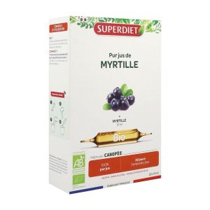 Superdiet Myrtille bio - coffret 20 ampoules de 15 ml
