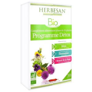 Herbesan Bio Programme Détox 30 Ampoules de 15 ml