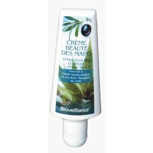 Bioveillance - Crème beauté des mains d'aloe vera et d'huile d'olive BIO - 100 ml