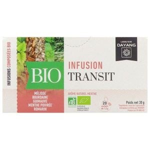 DAYANG INFUSION BIO DIGESTION TRANSIT Mélange de plantes pour tisane, infusette, bt 20