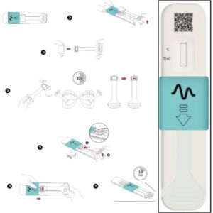 MEDISUR ONETEST+ CANNABIS TEST SALIVAIRE Test de détection de drogue dans la salive, cannabis, unité