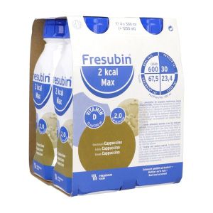 FRESUBIN 2 KCAL DRINK MAX AROMES SUCRES Denrée alimentaire destinée à des fins médicales spéciales, cappuccino, 300 ml x 4